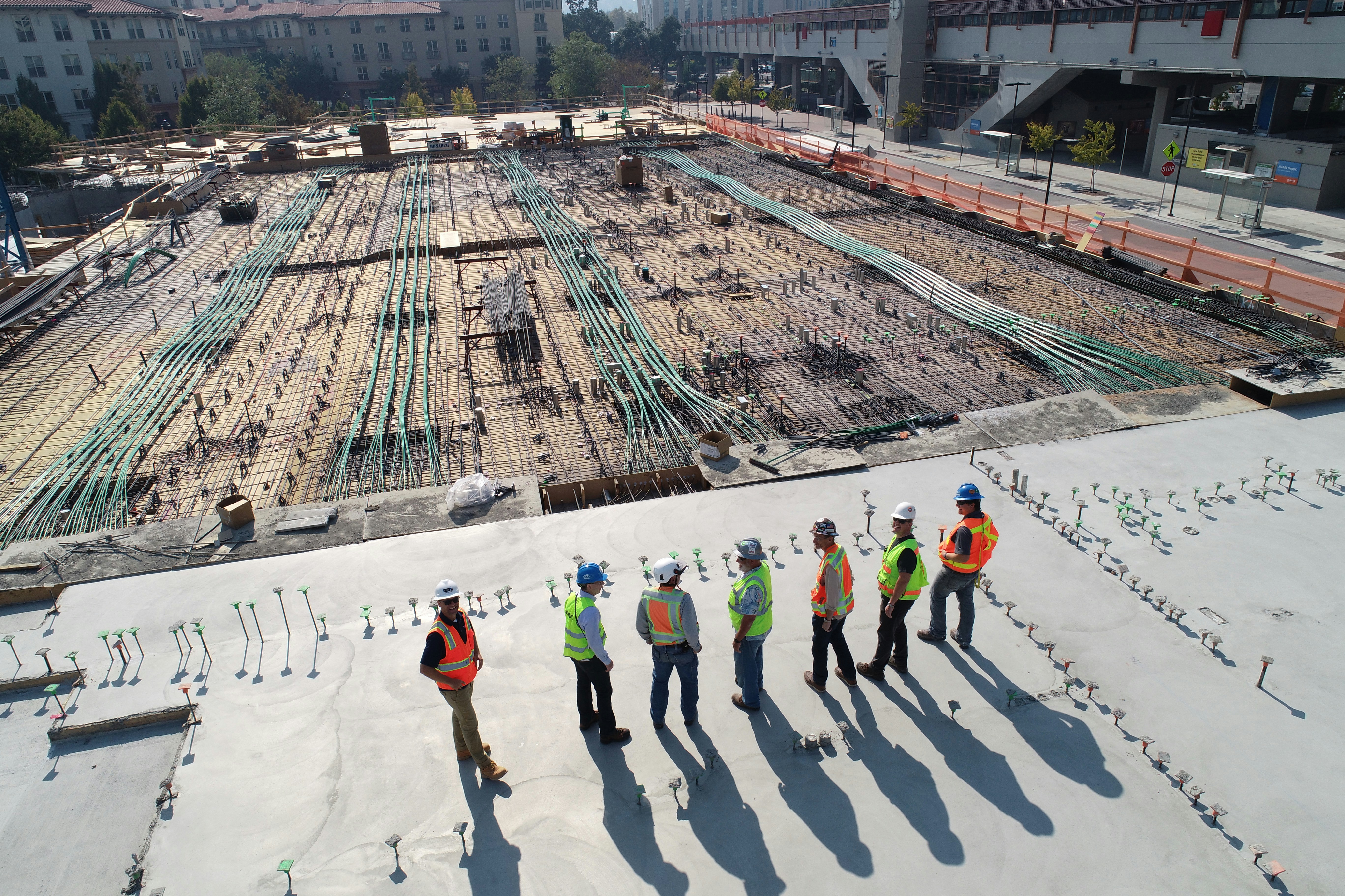 Modern construction site architecture